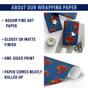Traoré 2025 Burkina Faso Flag Wrapping Paper Roll Raised Fist Broken Chains TS02 Print Your Wear