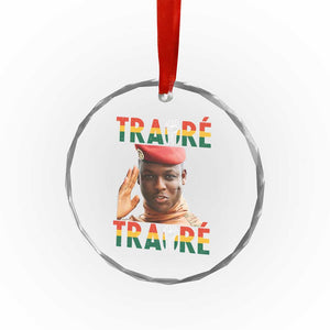 Traoré 2025 Crystal Glass Ornament African President Burkina Faso TS02 Print Your Wear