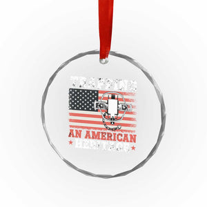 Trapping American Heritage Crystal Glass Ornament Patriotic Trap Hunting Trapper - Print Your Wear