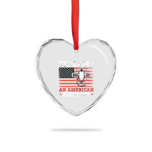 Trapping American Heritage Heart Crystal Glass Ornament Patriotic Trap Hunting Trapper TS02 Print Your Wear