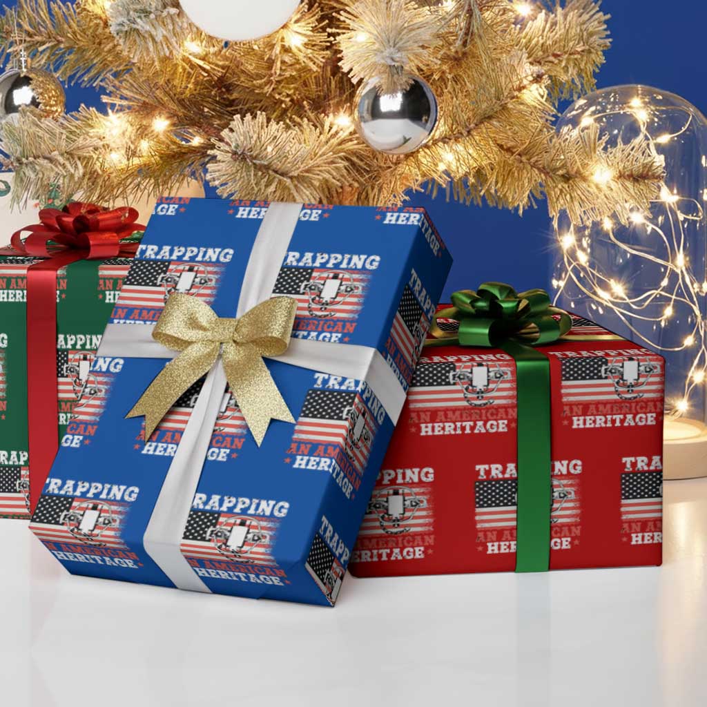 Trapping American Heritage Wrapping Paper Roll Patriotic Trap Hunting Trapper TS02 Print Your Wear