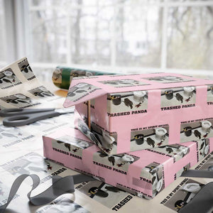 Trashed Panda Wrapping Paper Roll My Spirit Animal Funny Drunk Raccoon Meme TS14 Light Pink Print Your Wear