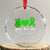 Traumatic Brain Injury Awareness Crystal Glass Ornament Peace Love Cure TBI Warrior TS02 Transparent Glass 3'' Circle Print Your Wear
