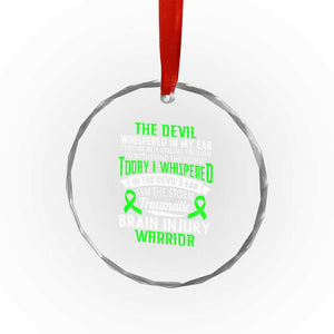 Traumatic Brain Injury Awareness Crystal Glass Ornament TBI Warrior I Am The Storm TS02 Print Your Wear