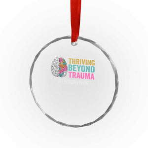 Traumatic Brain Injury Awareness Crystal Glass Ornament Thriving Beyond Trauma TBI Survivor TS02 Print Your Wear