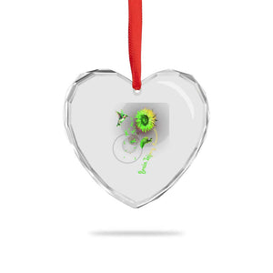 Traumatic Brain Injury Awareness Heart Crystal Glass Ornament Sunflower Hummingbird TS02 Print Your Wear