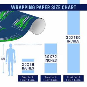 Traumatic Brain Injury Awareness Wrapping Paper Roll Fight TBI American US Flag TS02 Print Your Wear