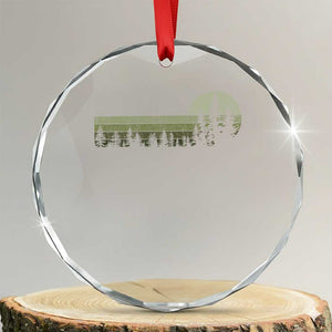 Trees Wildlife Nature Vintage Forest Crystal Glass Ornament TS10 Transparent Glass 3'' Circle Print Your Wear