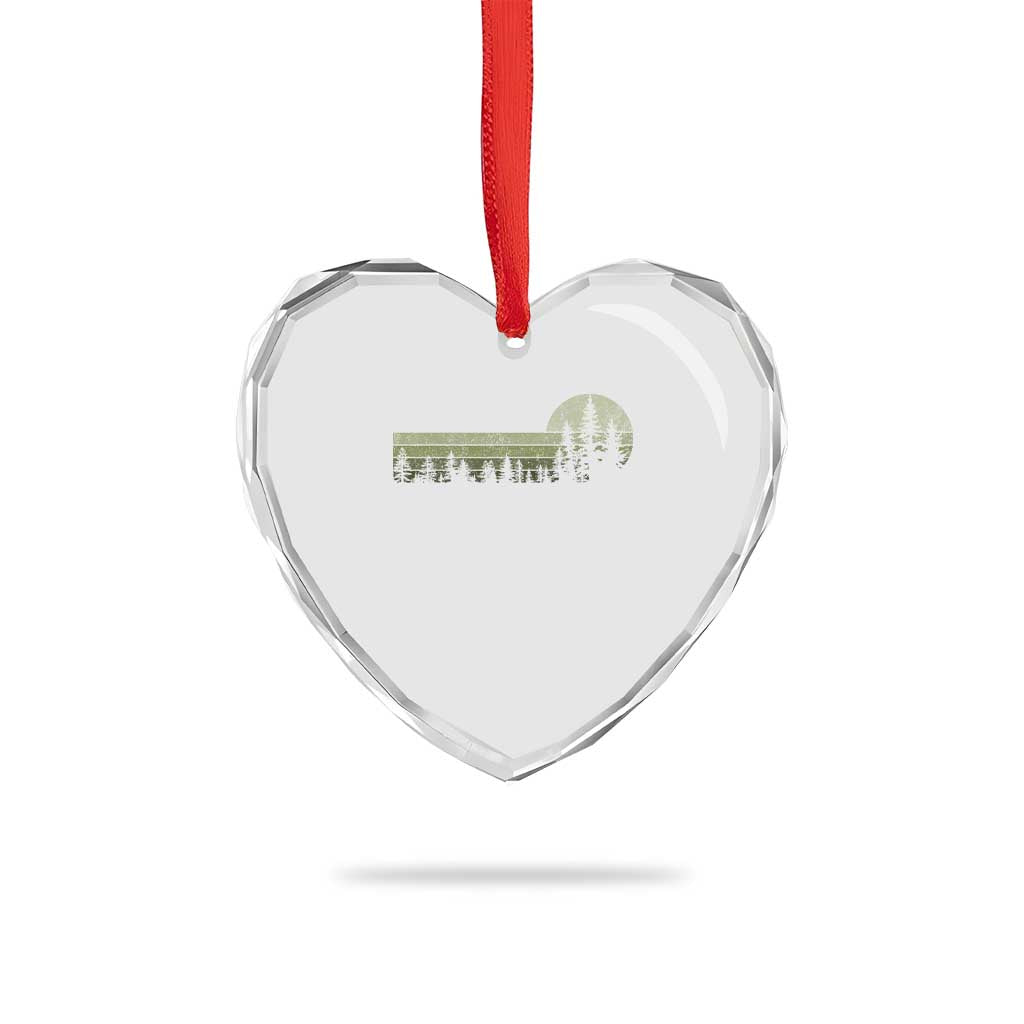 Trees Wildlife Nature Vintage Forest Heart Crystal Glass Ornament TS10 Print Your Wear