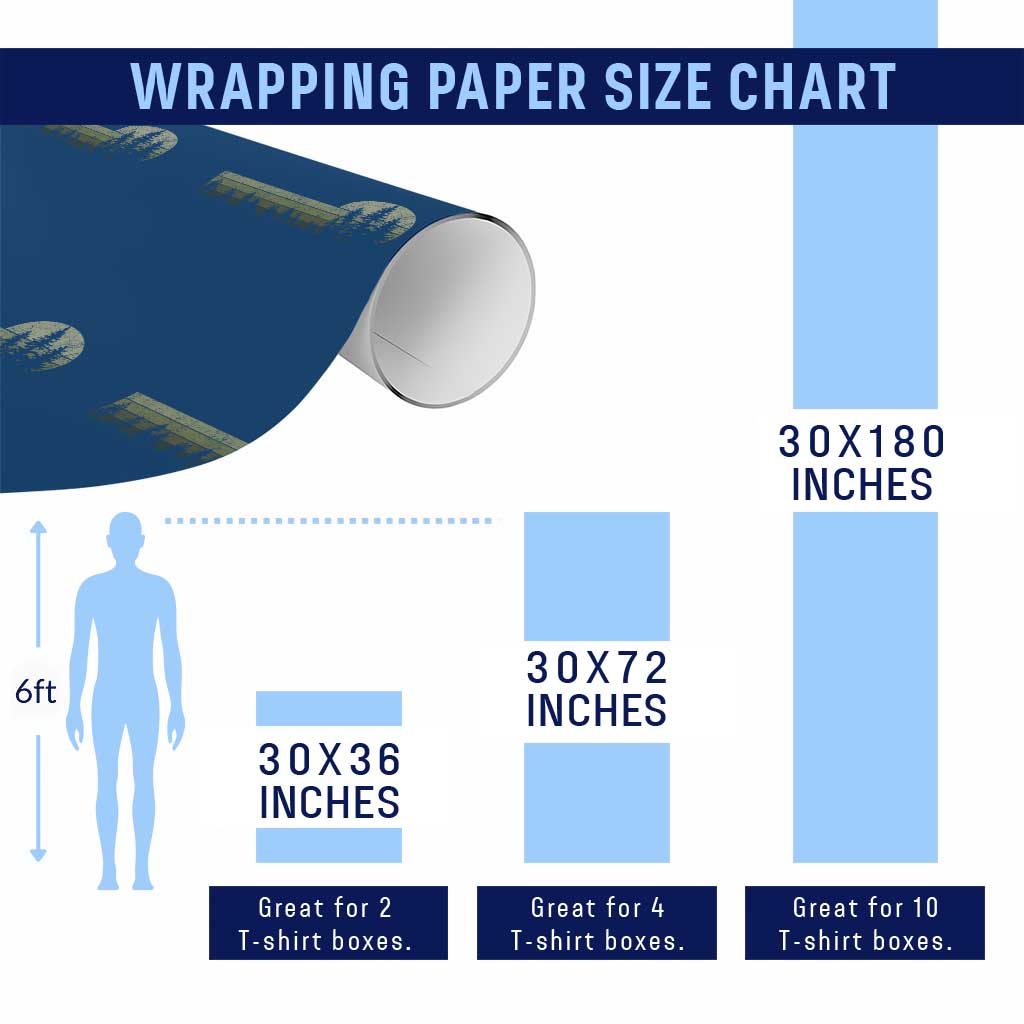 Trees Wildlife Nature Vintage Forest Wrapping Paper Roll TS10 Print Your Wear