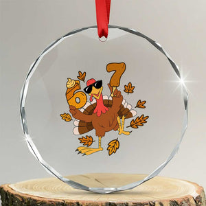 Trending Six Seven Meme Turkey Crystal Glass Ornament Funny Thanksgiving Gift TS12 Transparent Glass 3'' Circle Print Your Wear