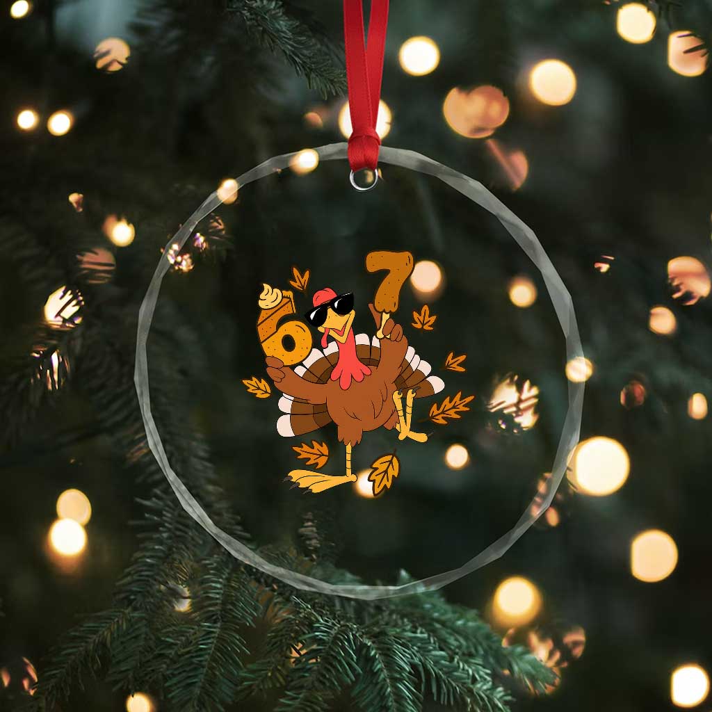 Trending Six Seven Meme Turkey Crystal Glass Ornament Funny Thanksgiving Gift TS12 Print Your Wear