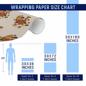 Trending Six Seven Meme Turkey Wrapping Paper Roll Funny Thanksgiving Gift TS12 Print Your Wear