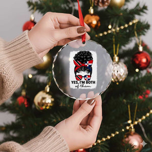 Trini Dominican Girl Crystal Glass Ornament Yes Im Both Trinidad And Tobago Dominican Pride TS10 Print Your Wear