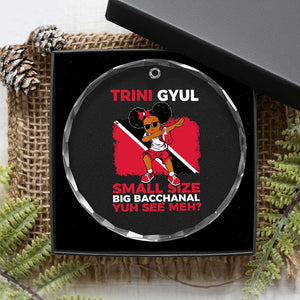 Trini Gyul Crystal Glass Ornament Funny Trinidadian Girl Afro Island Girls Caribbean TS10 Print Your Wear