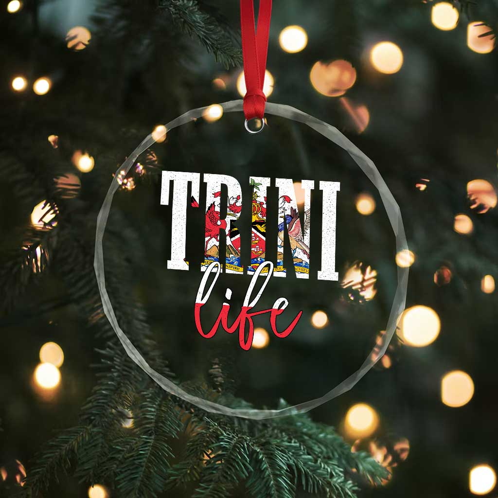 Trini Life Crystal Glass Ornament Trinidad and Tobago Flag Caribbean Souvenir TS10 Print Your Wear
