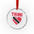 Trini Pride Crystal Glass Ornament Trinidad and Tobago Heart Flag Caribbean Roots TS10 Transparent Glass 3'' Circle Print Your Wear