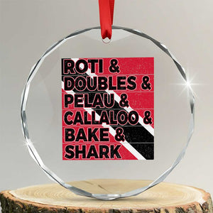 Trini Pride Crystal Glass Ornament Trinidad and Tobago National Food TS10 Transparent Glass 3'' Circle Print Your Wear