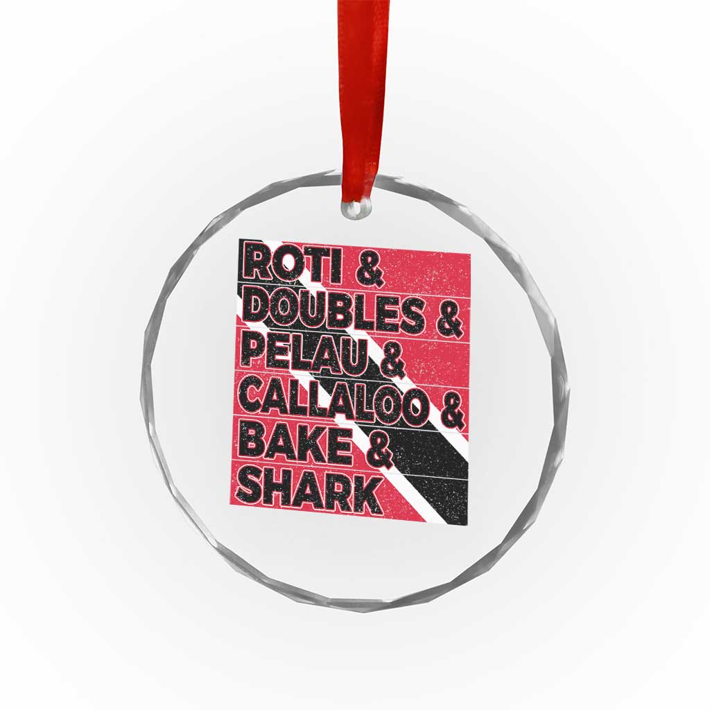 Trini Pride Crystal Glass Ornament Trinidad and Tobago National Food TS10 Transparent Glass 3'' Circle Print Your Wear