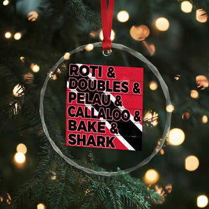 Trini Pride Crystal Glass Ornament Trinidad and Tobago National Food TS10 Print Your Wear