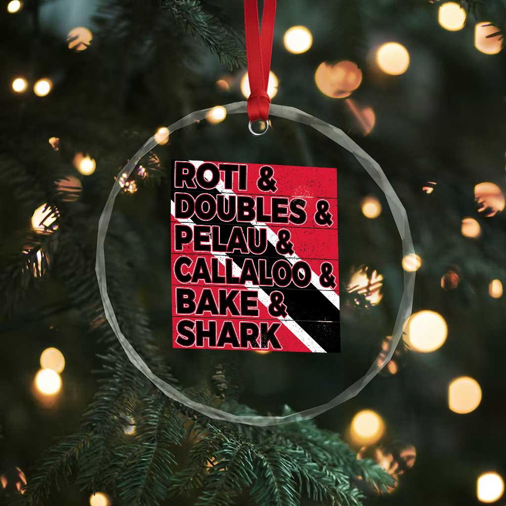 Trini Pride Crystal Glass Ornament Trinidad and Tobago National Food TS10 Print Your Wear