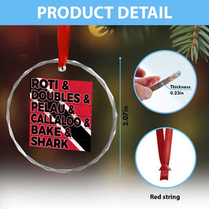 Trini Pride Crystal Glass Ornament Trinidad and Tobago National Food TS10 Print Your Wear