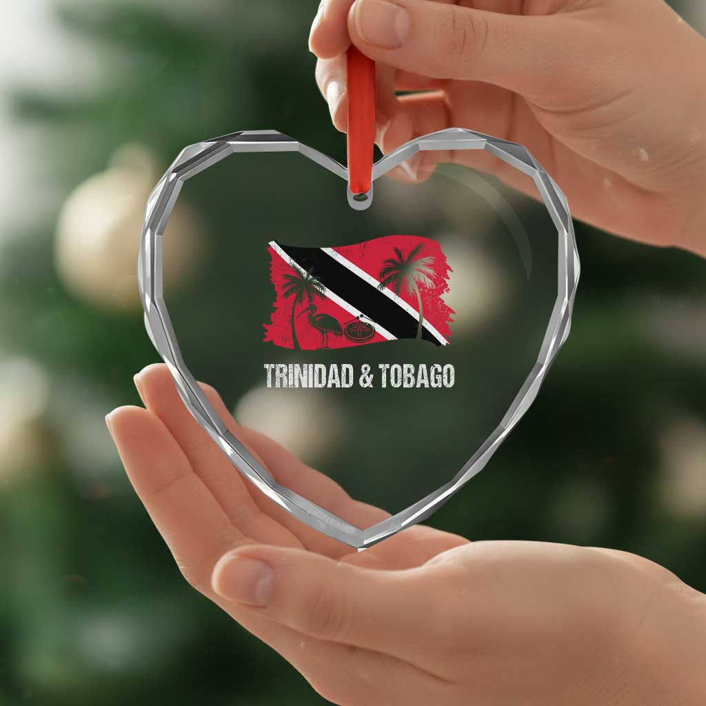 Trini Pride Heart Crystal Glass Ornament Caribbean Trinidad And Tobago Flag TS10 Print Your Wear