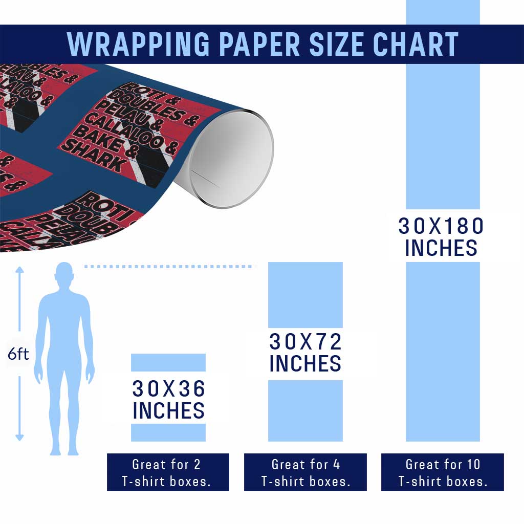 Trini Pride Wrapping Paper Roll Trinidad and Tobago National Food TS10 Print Your Wear