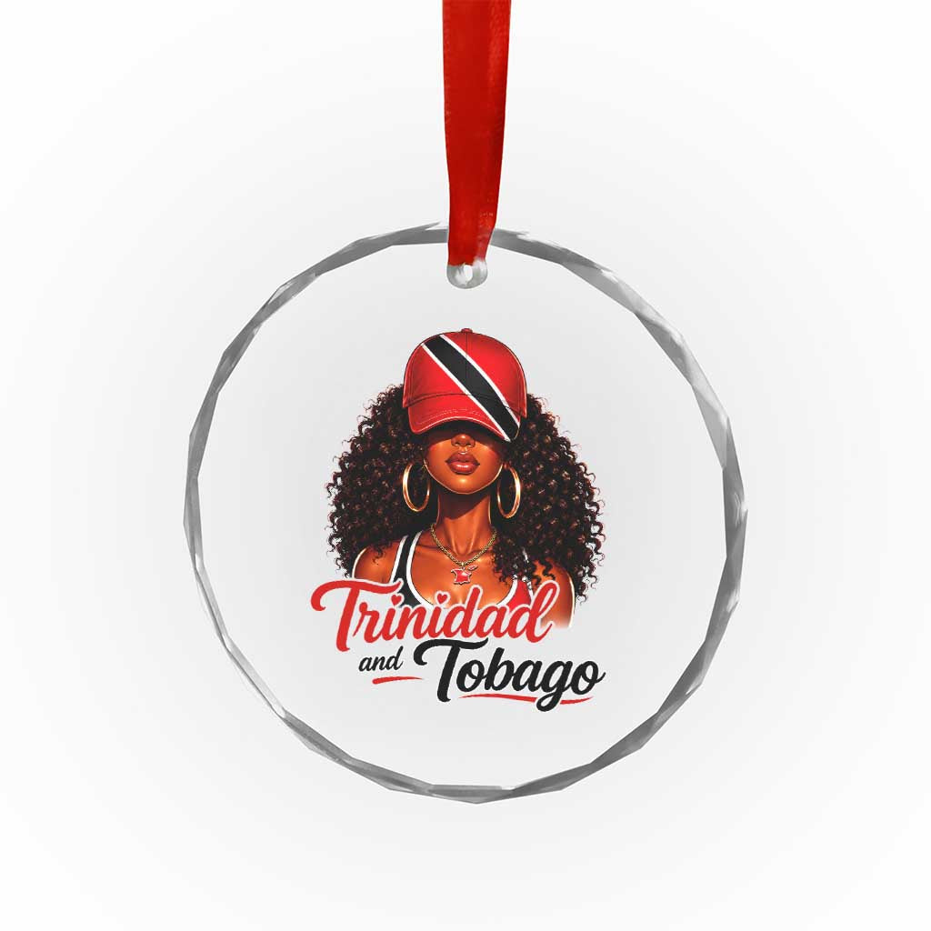 Trinidad and Tobago Afro Girl Crystal Glass Ornament Trini Black Queen Caribbean Pride Heritage Gift