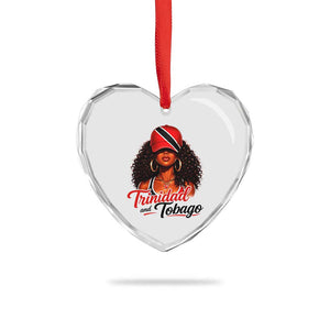 Trinidad and Tobago Afro Girl Heart Crystal Glass Ornament Trini Black Queen Caribbean Pride Heritage Gift TS10 Print Your Wear