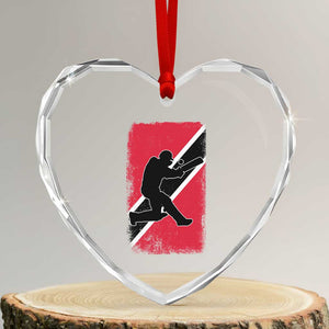 Trinidad and Tobago Cricket Heart Crystal Glass Ornament Retro Vintage Sport Trini Trinidadian Flag Cricket Fan TS10 Transparent Glass 3'' Heart Print Your Wear