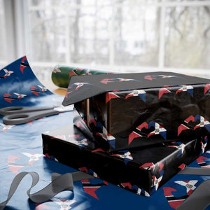 Trinidad and Tobago Dominican Wrapping Paper Roll Two Flags One Heart TS10 Black Print Your Wear