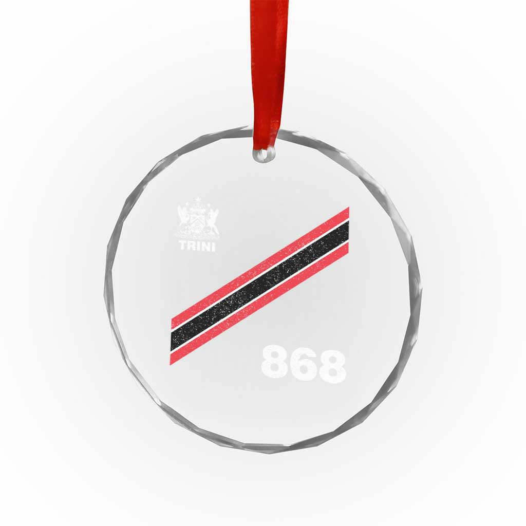 Trinidad and Tobago Flag Crystal Glass Ornament 868 Trini Soccer Fan TS10 Transparent Glass 3'' Circle Print Your Wear