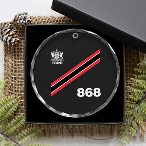 Trinidad and Tobago Flag Crystal Glass Ornament 868 Trini Soccer Fan TS10 Print Your Wear