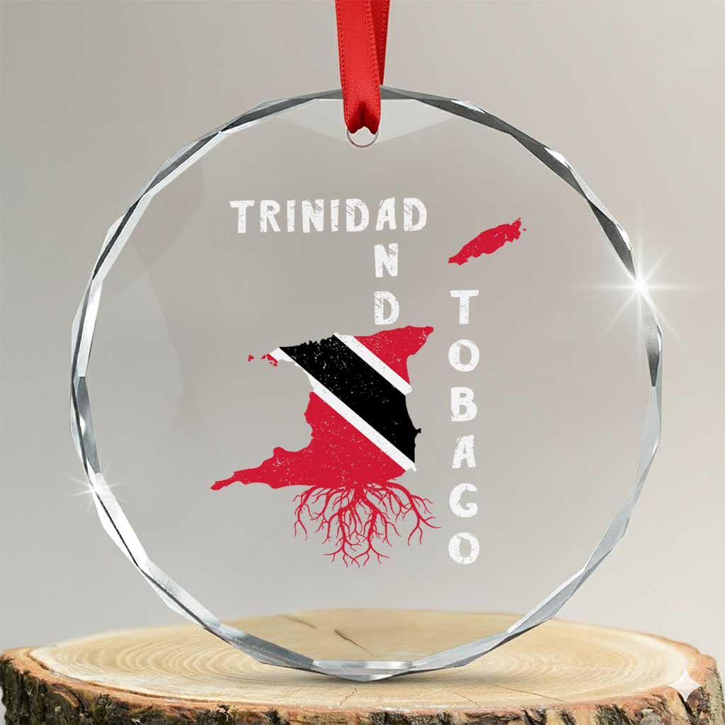 Trinidad and Tobago Flag Crystal Glass Ornament Trini Trinidadian Proud TS10 Transparent Glass 3'' Circle Print Your Wear