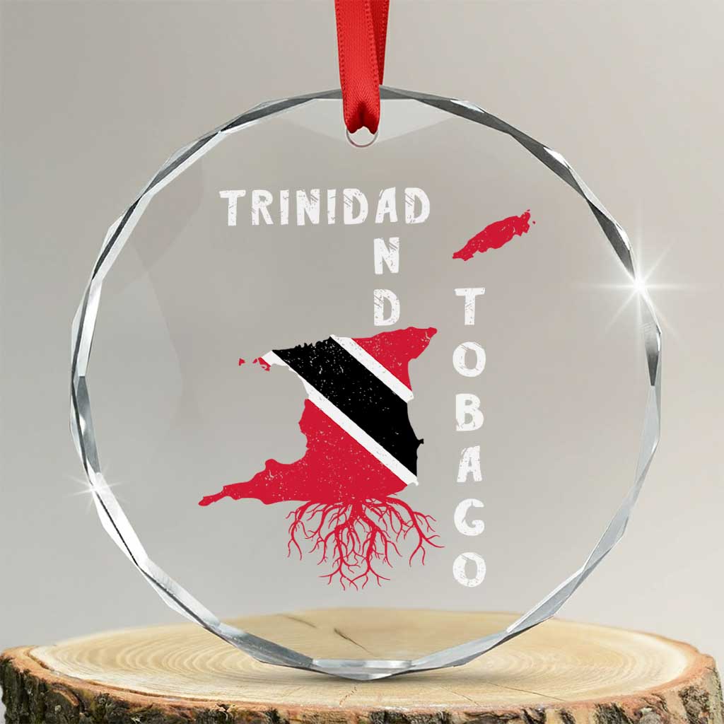 Trinidad and Tobago Flag Crystal Glass Ornament Trini Trinidadian Proud TS10 Transparent Glass 3'' Circle Print Your Wear