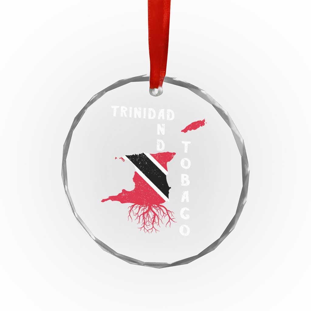 Trinidad and Tobago Flag Crystal Glass Ornament Trini Trinidadian Proud TS10 Transparent Glass 3'' Circle Print Your Wear