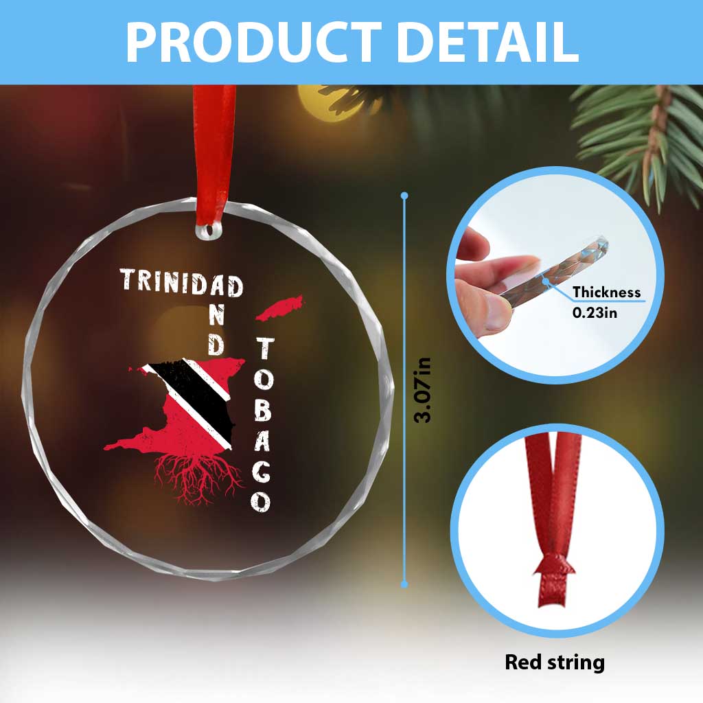 Trinidad and Tobago Flag Crystal Glass Ornament Trini Trinidadian Proud TS10 Print Your Wear