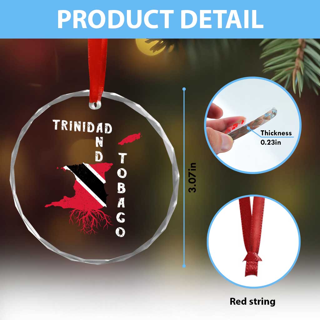 Trinidad and Tobago Flag Crystal Glass Ornament Trini Trinidadian Proud TS10 Print Your Wear