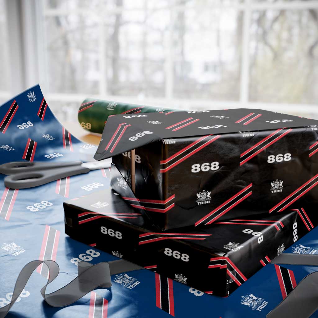 Trinidad and Tobago Flag Wrapping Paper Roll 868 Trini Soccer Fan TS10 Black Print Your Wear