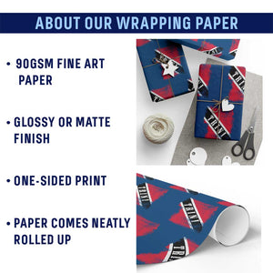 Trinidad and Tobago Flag Wrapping Paper Roll Caribbean Souvenir TS10 Print Your Wear