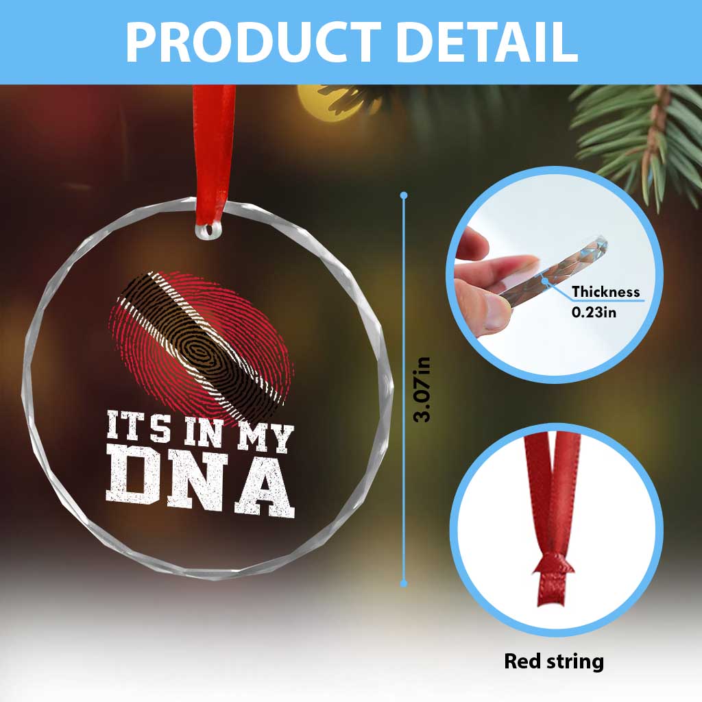 Trinidad and Tobago In My DNA Crystal Glass Ornament Trini Trinidadian Proud TS10 Print Your Wear