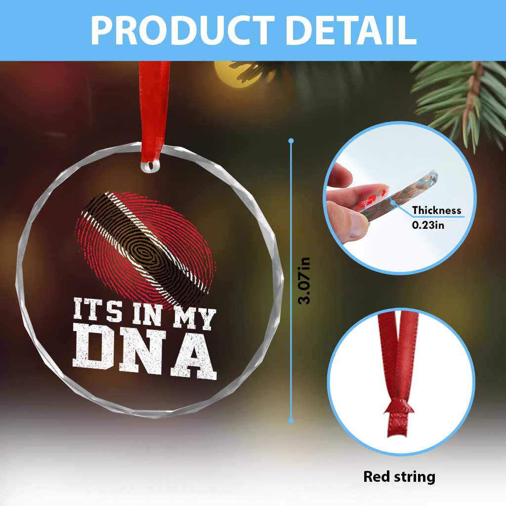 Trinidad and Tobago In My DNA Crystal Glass Ornament Trini Trinidadian Proud TS10 Print Your Wear