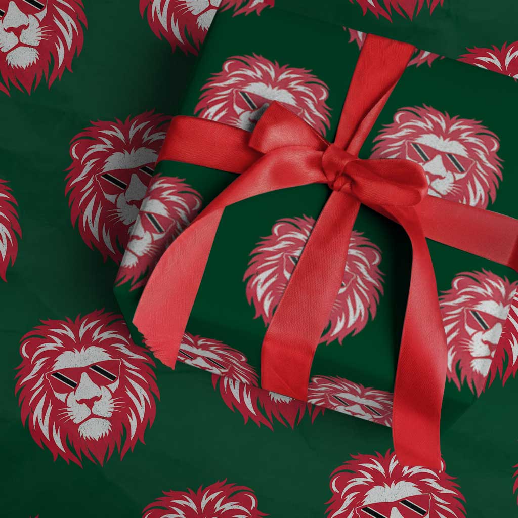 Trinidad and Tobago Lion Wrapping Paper Roll Vintage Caribbean Pride TS10 Green Print Your Wear