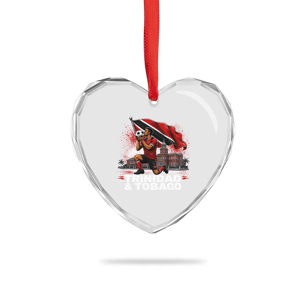 Trinidad and Tobago Soccer Heart Crystal Glass Ornament Patriotic Football Fan Caribbean Pride Gift TS10 Print Your Wear