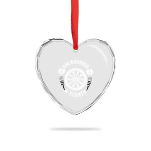 Triple 20 Master Dartist Gift Heart Crystal Glass Ornament One Hundred And Eighty TS12 Print Your Wear