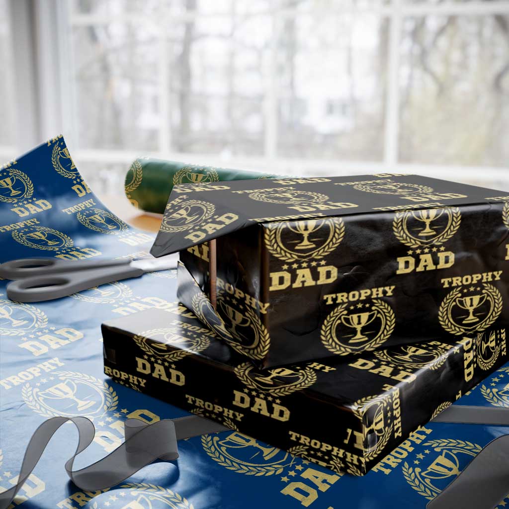 Trophy Dad Wrapping Paper Roll Number One Daddy Funny Dad Joke