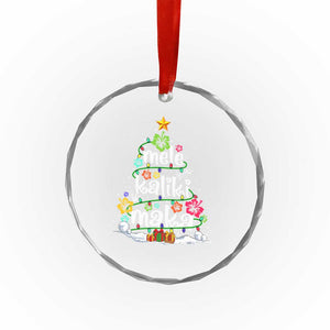 Tropical Hawaiian Xmas Crystal Glass Ornament Mele Kalikimaka Palm Tree Xmas in Hawaii TS02 Print Your Wear