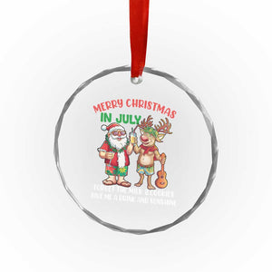 Tropical Xmas Crystal Glass Ornament Give Me A Drink And Sunshine TS09 Print Your Wear