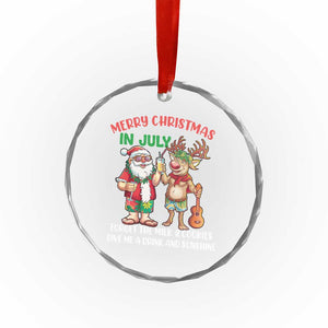 Tropical Xmas Crystal Glass Ornament Give Me A Drink And Sunshine TS09 Print Your Wear